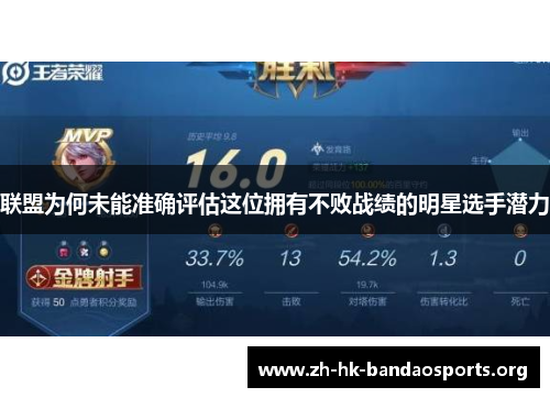 联盟为何未能准确评估这位拥有不败战绩的明星选手潜力